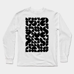 Geometric Pattern - Black Shapes #2 Long Sleeve T-Shirt